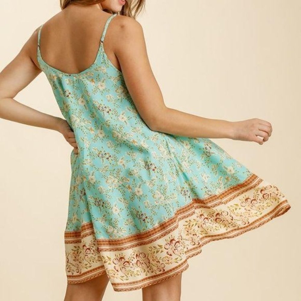 NEW Minty Printy Slip Dress - Picture 5 of 9